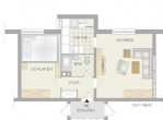 Grundriss - Unvermietete 2-Zimmer-Wohnung in St. Lorenz Nord – ideal zur Eigennutzung oder Kapitalanlage